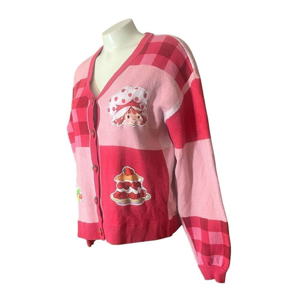 Strawberry Shortcake Button Down Patchwork Gingha… - image 2